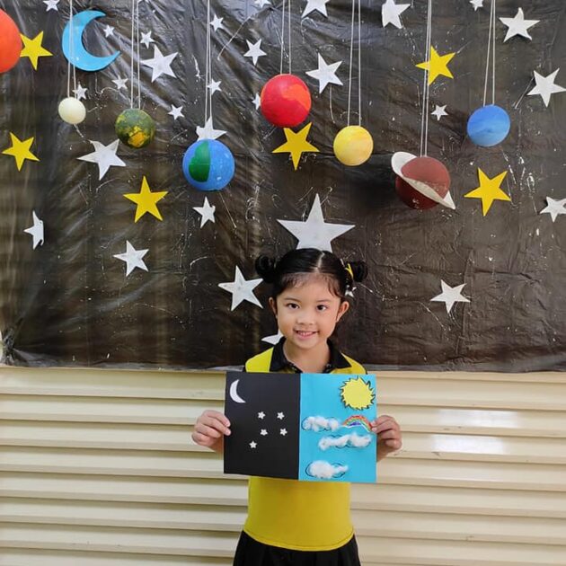 Happy children in EYFS classroom